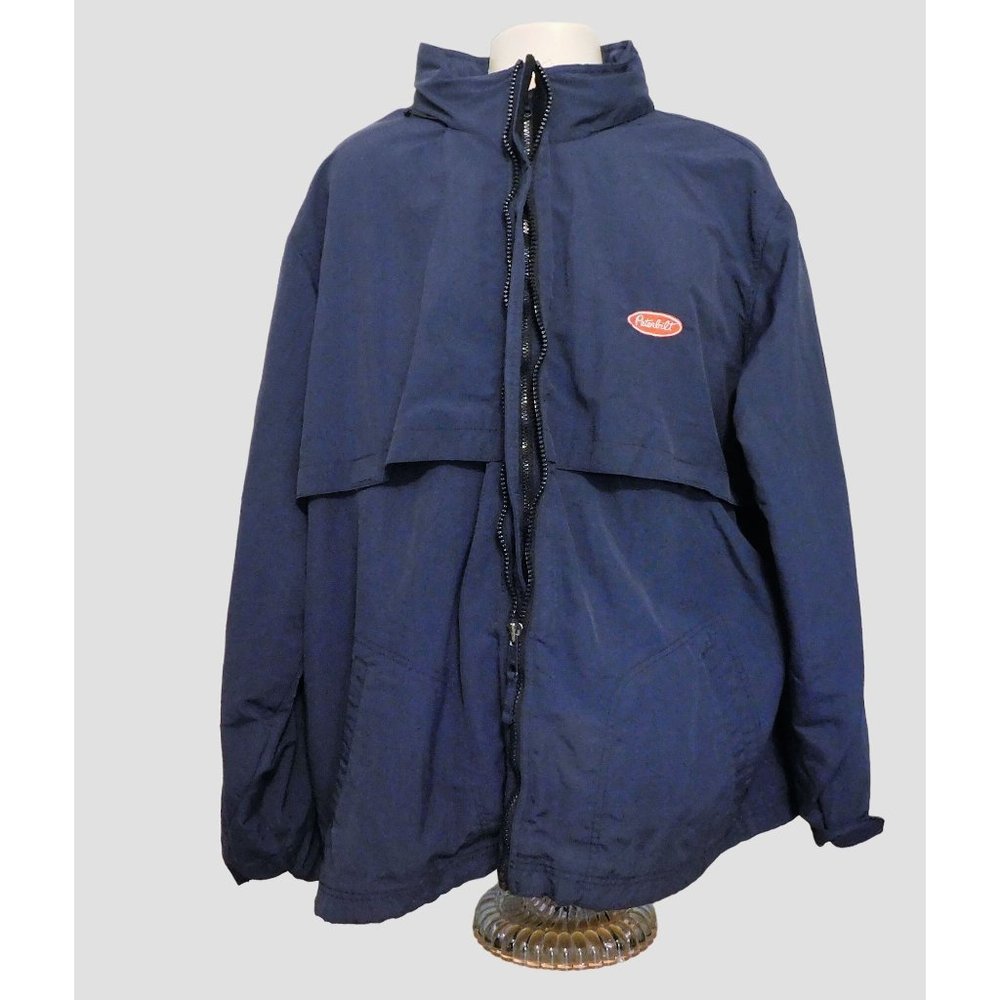 Peterbilt Jacket 2XL Blue Vented Hidden Hoodie Long Sleeve Sports Master
